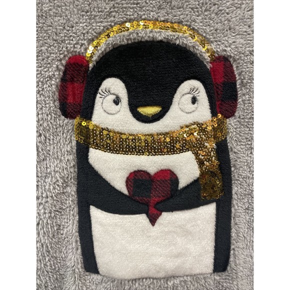 UGLY CHRISTMAS SWEATER Penguin Secret Treasures Fuzzy FleeceW/Penguin Large - Picture 1 of 6
